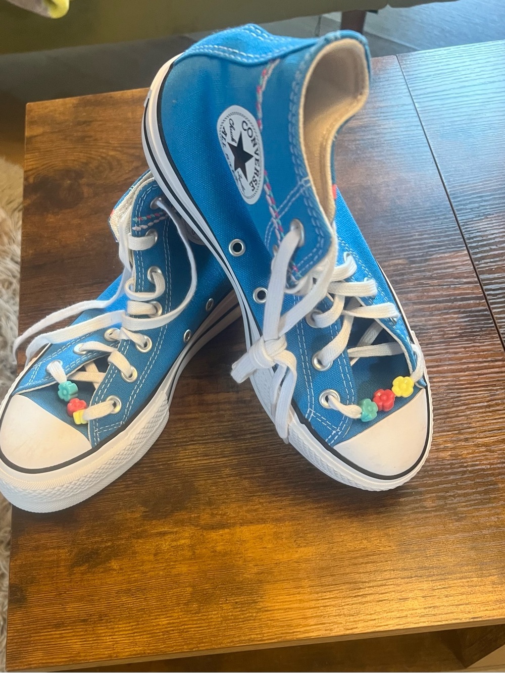 Converse Women’s  High Top Sneakers - Blue & White